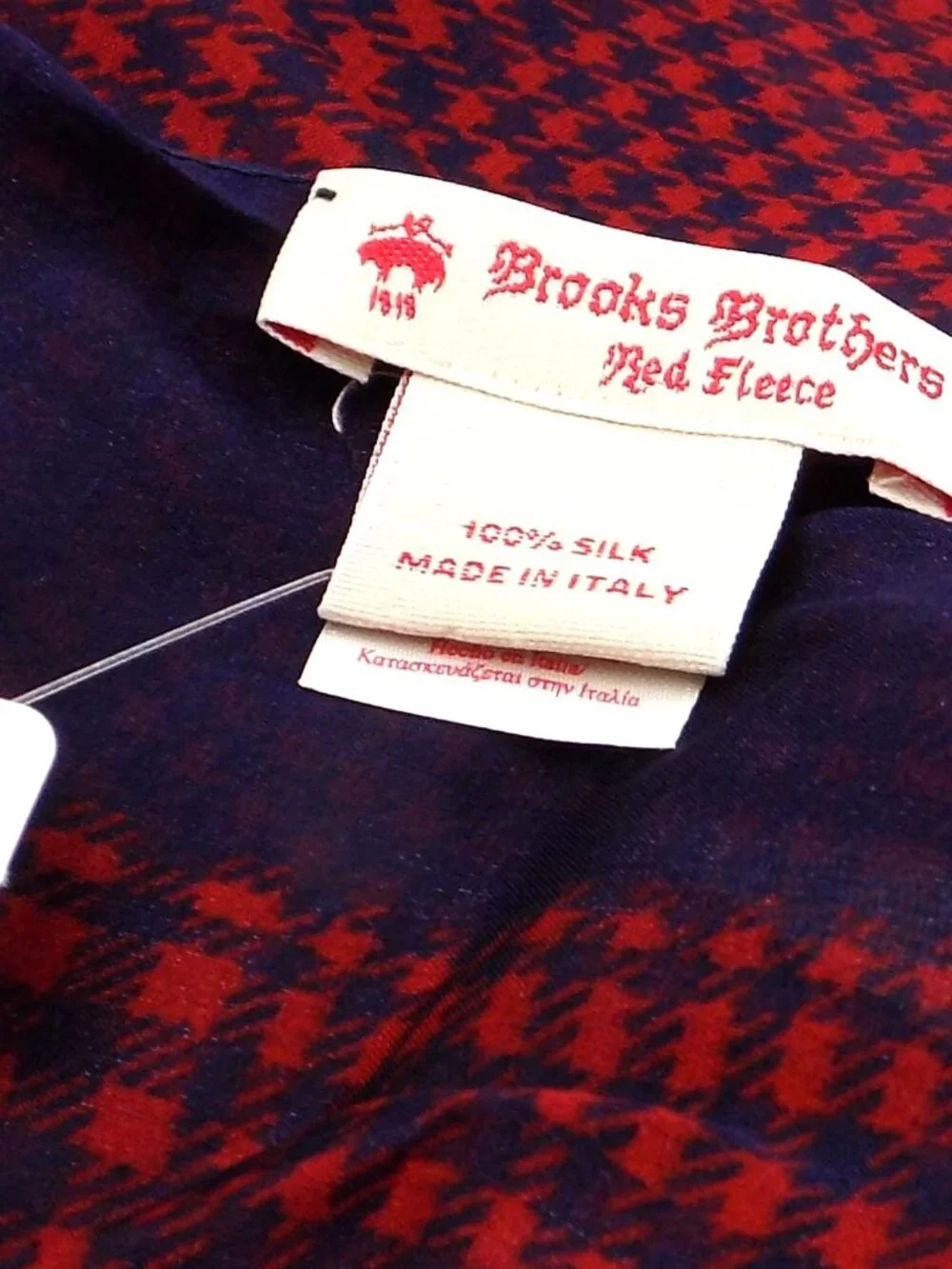Brooks Brothers Vintage Women's 100% Silk Scarf Italy NWT